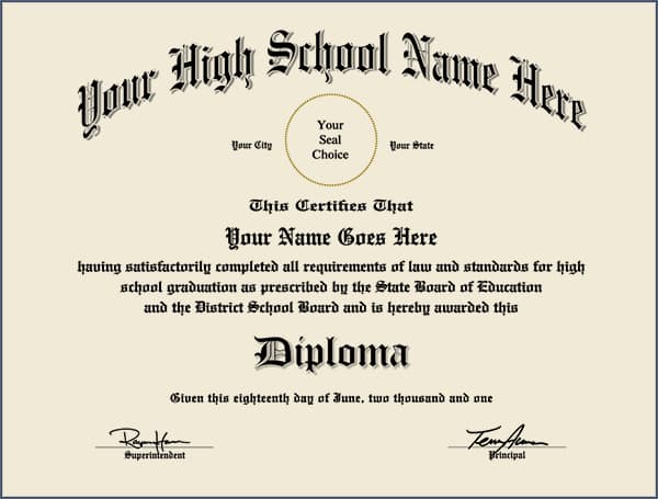 High School Diploma - Design 2 HIGH_SCHOOL_02