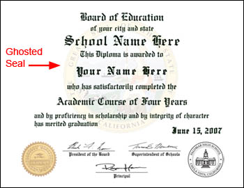 Gold Foil Fake Diploma Seals