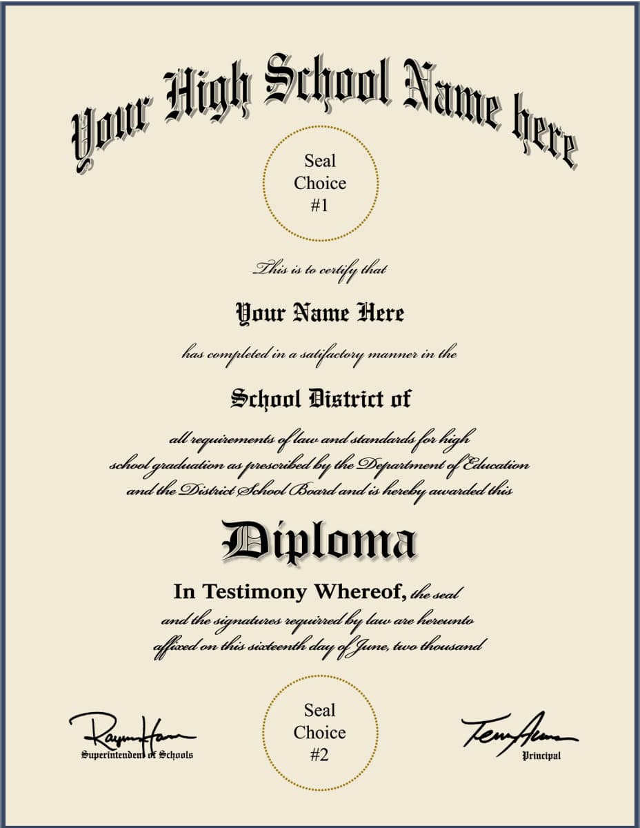 High School Diploma - Design 3 HIGH_SCHOOL_03