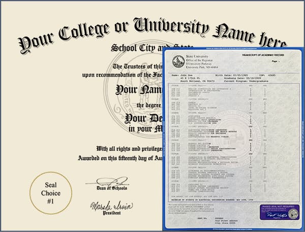 College Diploma - Design 4 with Transcripts COLLEGE_DIPLOMA_NDWT_04