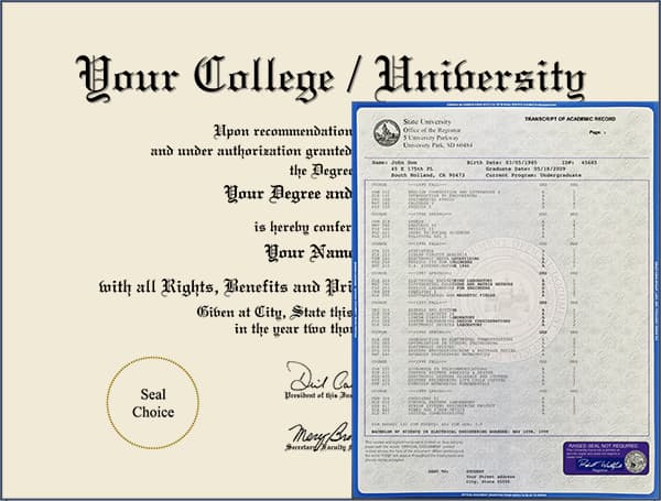 College Diploma - Design 4 with Transcripts COLLEGE_DIPLOMA_NDWT_04