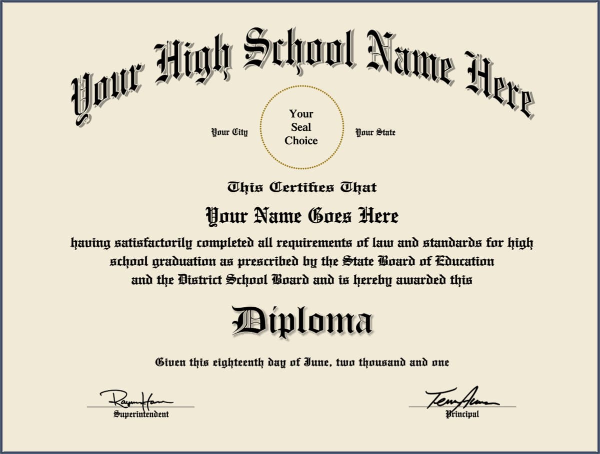 high school certificate designs