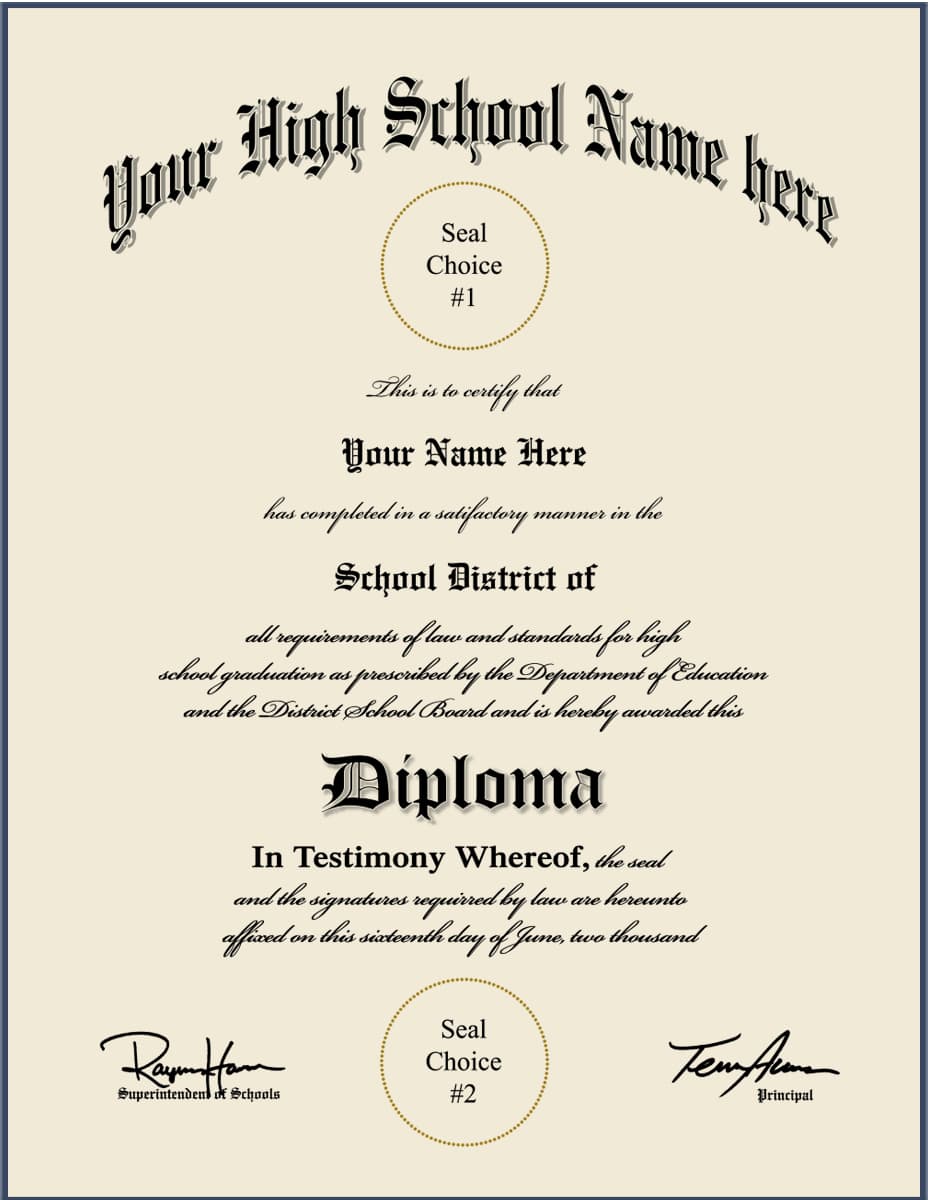 high school certificate designs