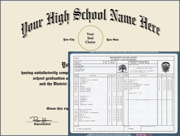 Fake High School Diplomas and Transcripts